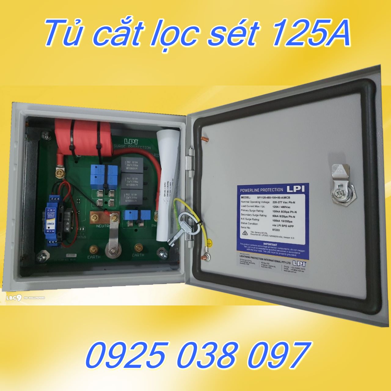 Cắt lọc sét 1 pha 125A SF1125-385-100+50-AIMCB (4)