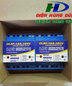 Thiết bị cắt lọc sét 1 pha LPI gắn thanh ray Din-Rail dòng tải 20A, Uc 480V, dòng cắt sét 25kA+25kA (L-N), 25kA (N-E) 8/20µs, có đèn LED & tiếp điểm cảnh báo LPI DLSF-20A-480V