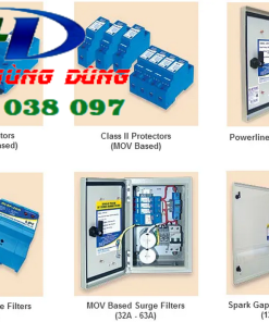 Thiết bị chống sét lan truyền 3 pha LPI Din-Rail, dòng cắt sét 200kApha (820µs)