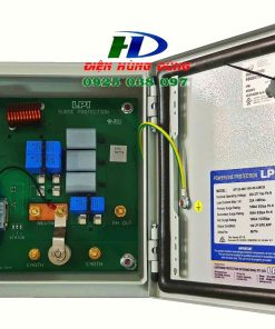 Tủ cắt lọc sét nguồn điện 1 pha LPI dòng tải 40A, Uc 480V, 2 tầng bảo vệ: sơ cấp dòng cắt sét 100kA (8/20µs), thứ cấp 50kA (8/20µs), N-E 100kA (10/350µs), bộ đếm sét & Bluetooth App LPI SF140-480-100+50-AIMCB